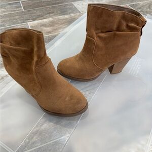 Tasha Tan Suede Ankle Booties
